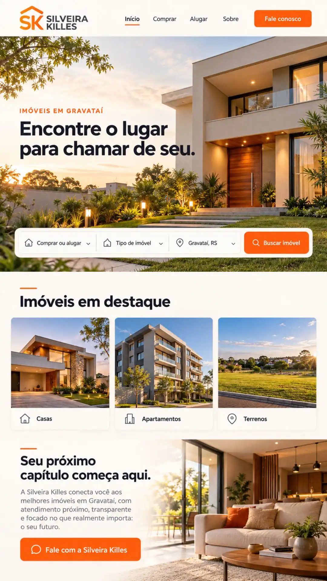 Exemplo visual de site profissional desenvolvido pela Bem Visto 16