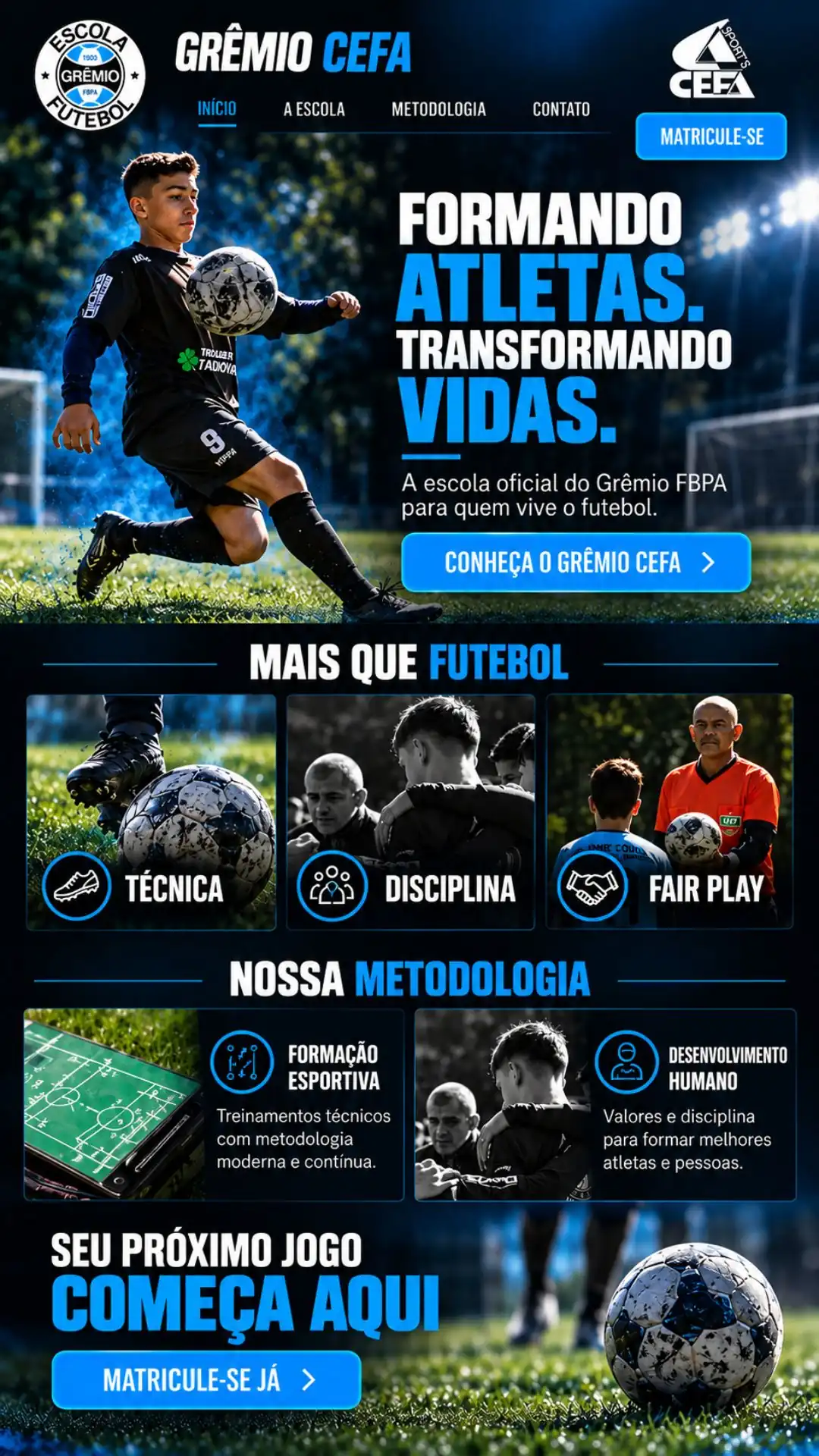 Exemplo visual de site profissional desenvolvido pela Bem Visto 02