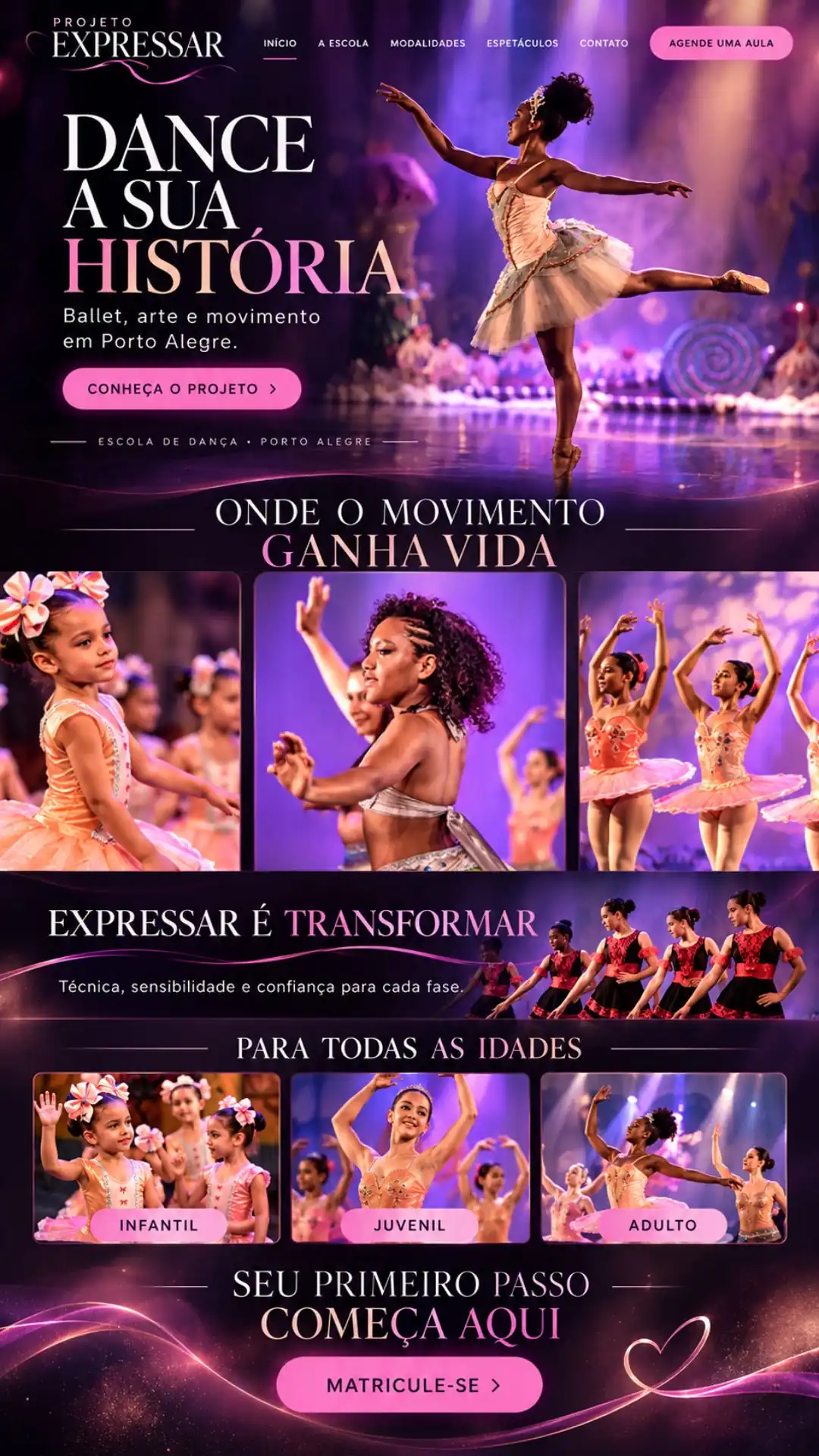 Exemplo visual de site profissional desenvolvido pela Bem Visto 04